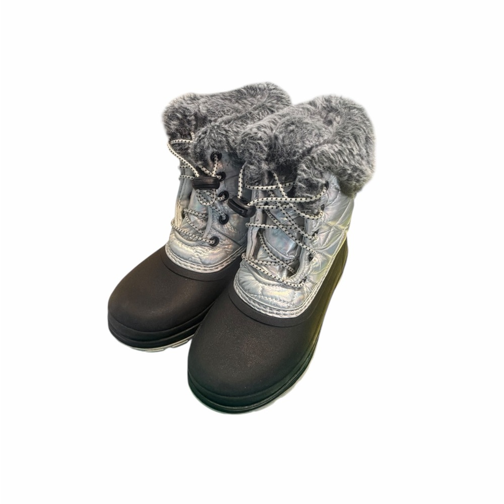 Weatherproof Kids Insulated Boots - Black and Silver - Picture 2 of 6